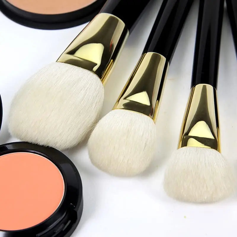 11Pcs Professional Makeup Brush Set Make up Brushes Synthetic Hair Aluminum Ferrule Wood Handle