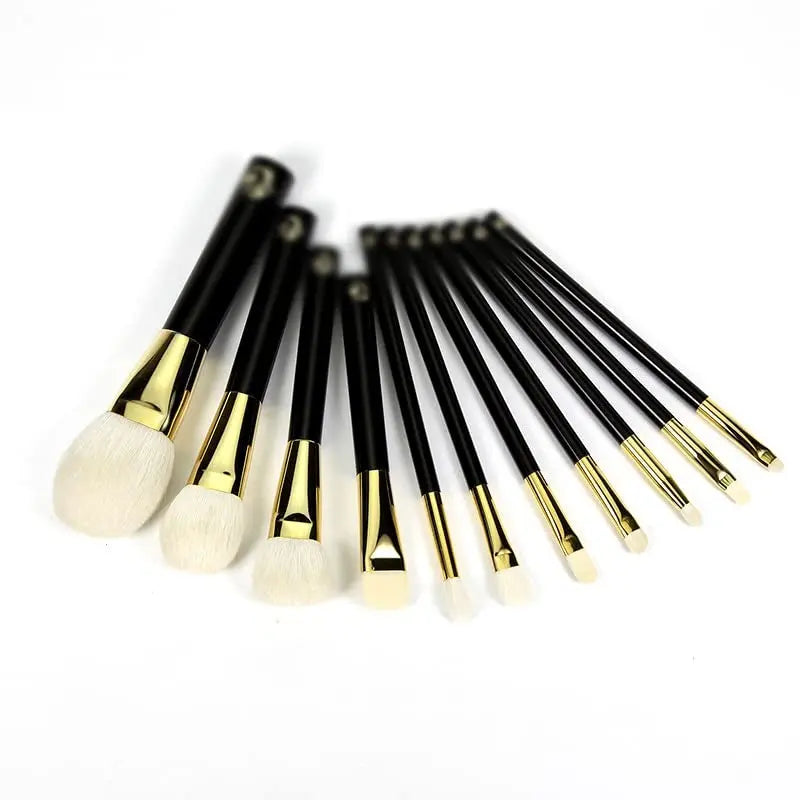 11Pcs Professional Makeup Brush Set Make up Brushes Synthetic Hair Aluminum Ferrule Wood Handle