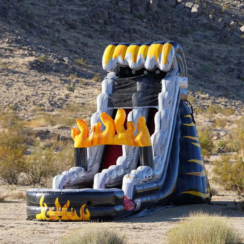 19 FT Flame Commercial Grade Water Slide with Pool (With Blower)