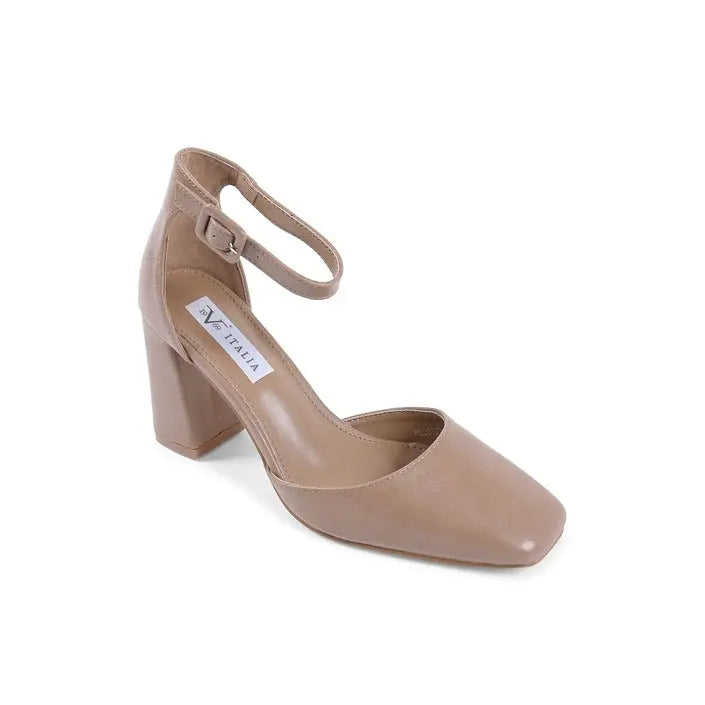 19V69 Italia Womens Ankle Strap Pump Beige HLL0127 BEIGE 19V69 ITALIA by VERSACE 19.69 ABBIGLIAMENTO SPORTIVO S.R.L.