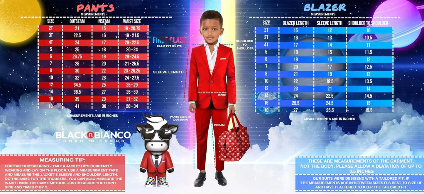 Boys' First Class Slim Fit Suits Lightweight Style. Presented by Baby Muffin