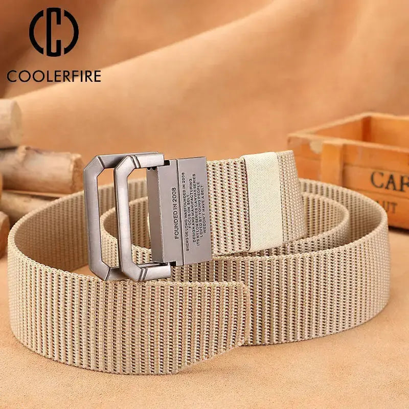 Men Belt Nylon Webbing Fabric Tactical Army Canvas Casual Fashion Luxury Designer Jeans Belt for Men Military Sports Strap HB009