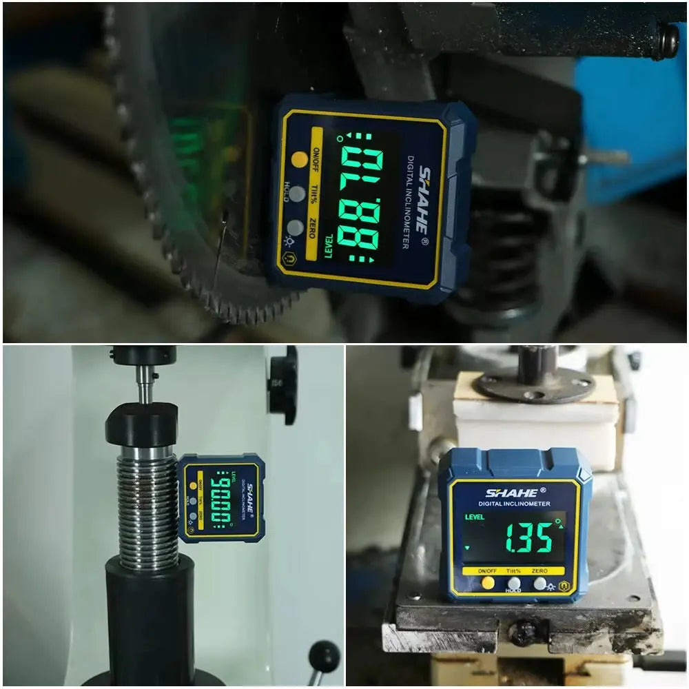Digital Angle Gauge Magnetic Protractor Inclinometer Level Angle Finder Angle Cube Level Box with Magnes and Backlight