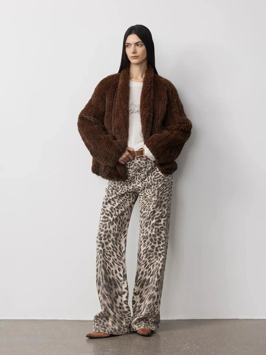 Dream Traveler Mink Vintage Light Luxury Texture Three-Dimensional Silhouette Knitted Mink Coat