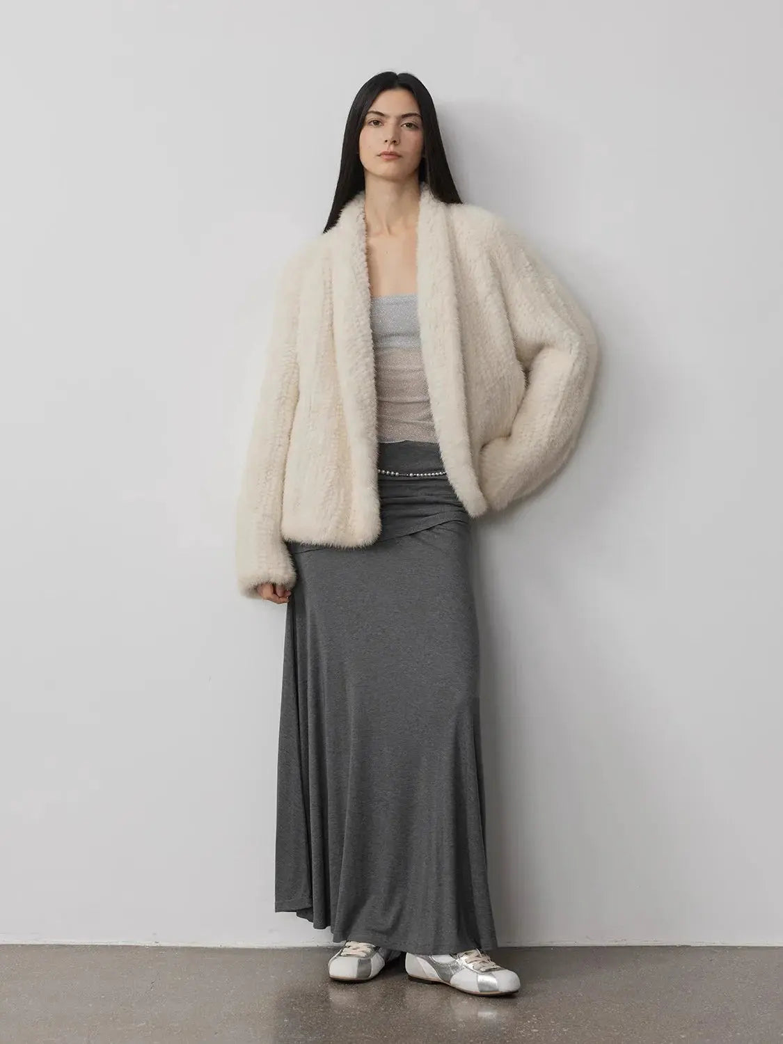 Dream Traveler Mink Vintage Light Luxury Texture Three-Dimensional Silhouette Knitted Mink Coat