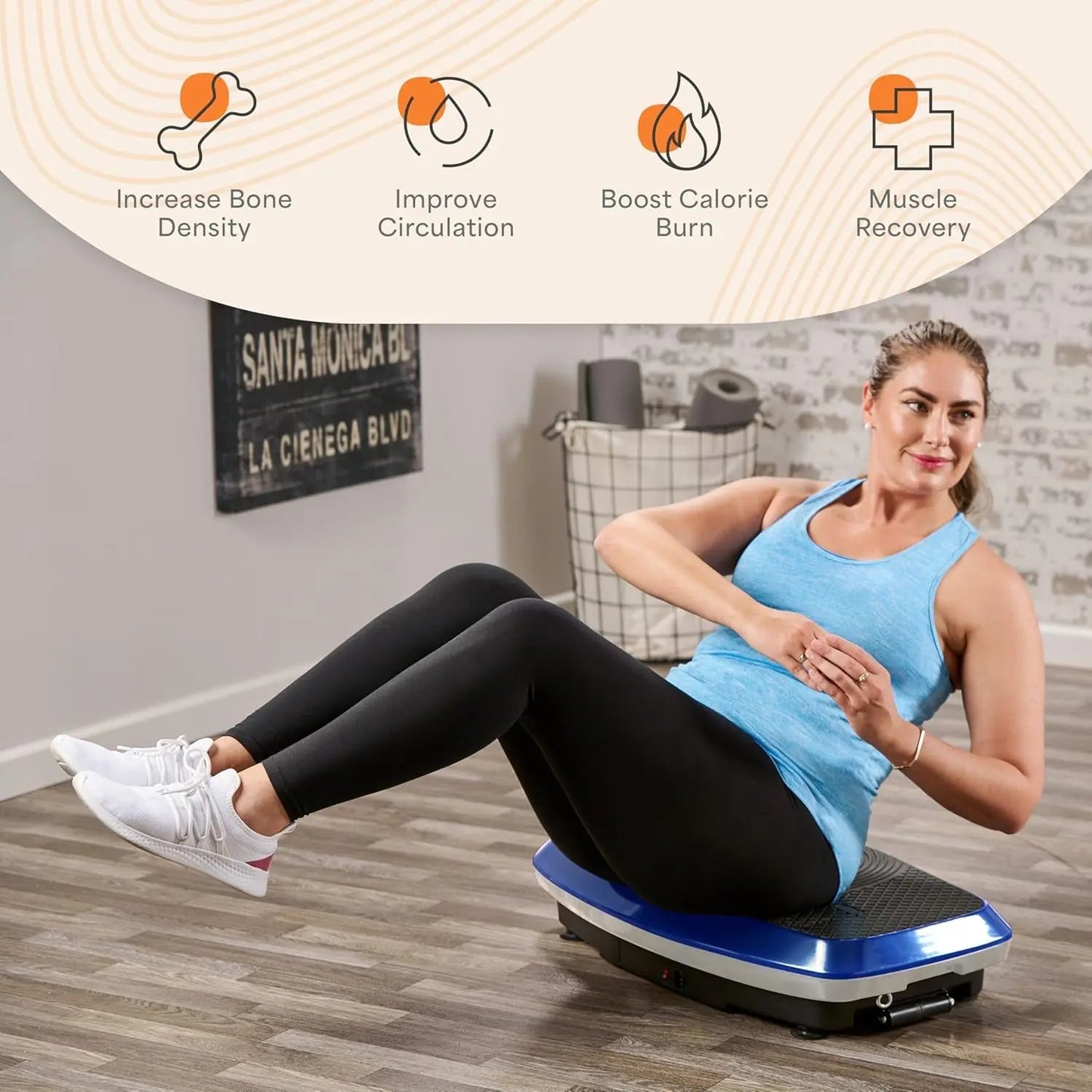 Hovert 3D Heavy Duty Vibration Plate Machine – Sturdy Dual Motor Platform with Lateral & 3D Motion – Full Body Workout for Strength, Balance, Recovery & Circulation