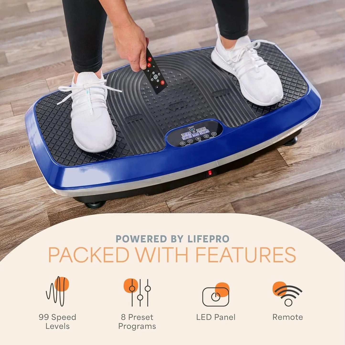 Hovert 3D Heavy Duty Vibration Plate Machine – Sturdy Dual Motor Platform with Lateral & 3D Motion – Full Body Workout for Strength, Balance, Recovery & Circulation
