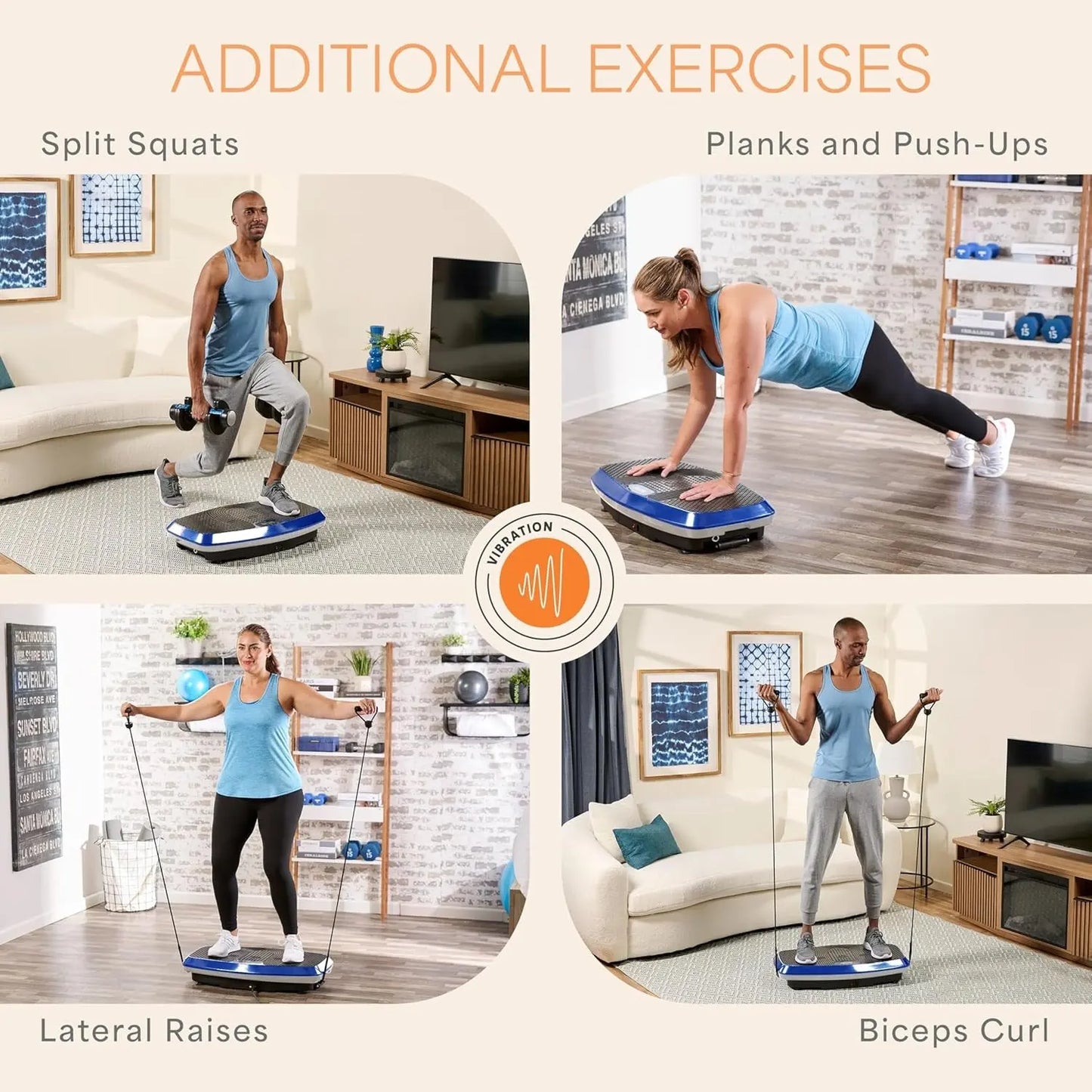 Hovert 3D Heavy Duty Vibration Plate Machine – Sturdy Dual Motor Platform with Lateral & 3D Motion – Full Body Workout for Strength, Balance, Recovery & Circulation