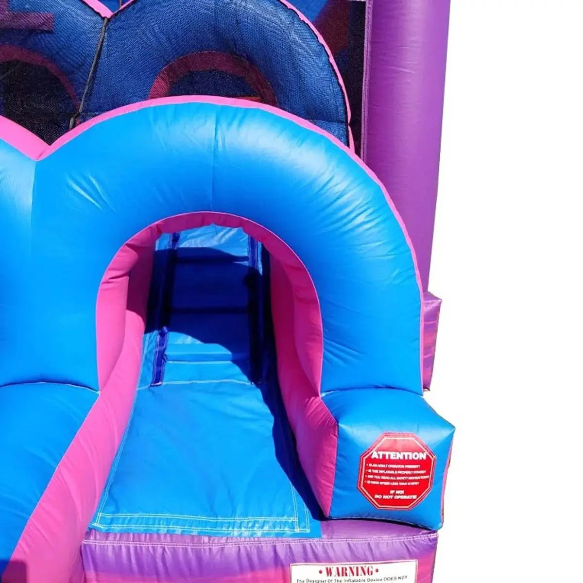 Kids Inflatable Water Slide Bounce House Combo with Blower, Pink