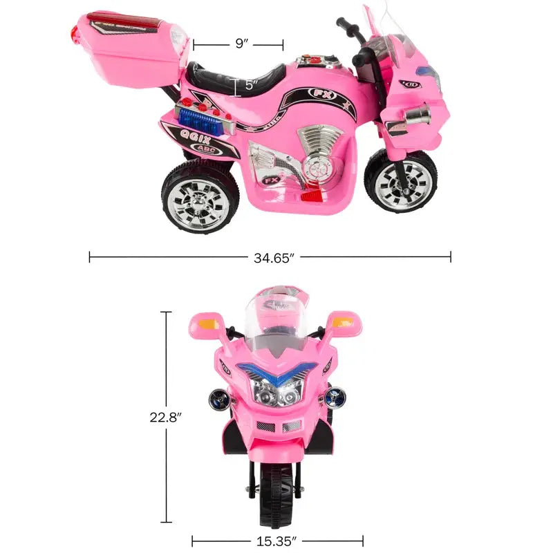 Kids Motorcycle Toy - 6V Battery Powered 3-Wheel Electric Motorcycle for Kids Ages 3 to 6 with Sounds, Reverse, and Headlights - Toddler Ride on Toys - Gift for by Lil’ Rider