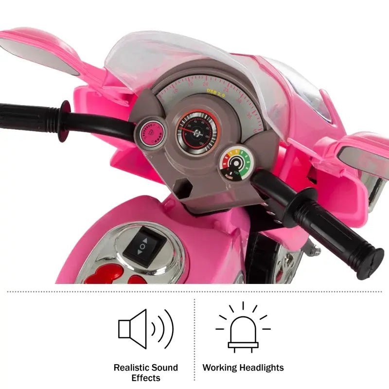 Kids Motorcycle Toy - 6V Battery Powered 3-Wheel Electric Motorcycle for Kids Ages 3 to 6 with Sounds, Reverse, and Headlights - Toddler Ride on Toys - Gift for by Lil’ Rider