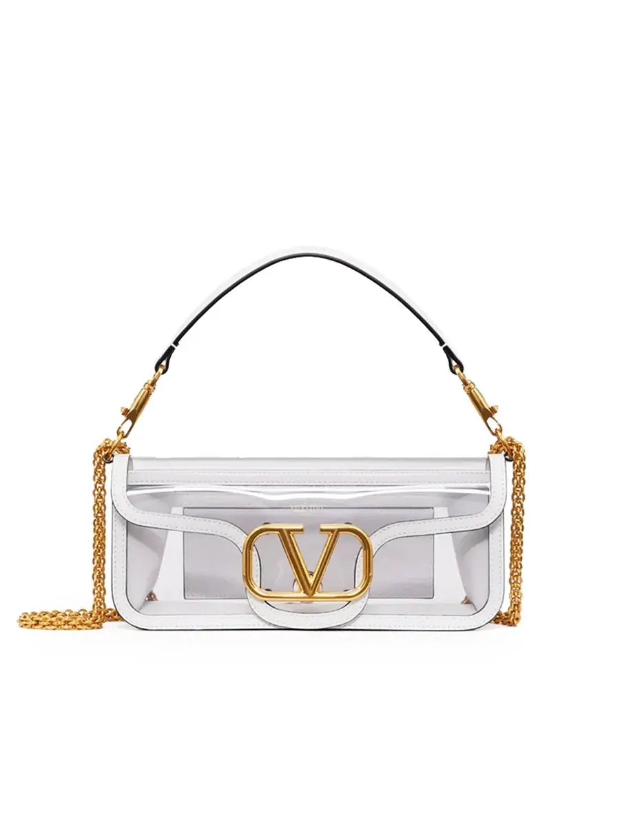 Loco Shoulder Bag in Polymeric Material Transparent