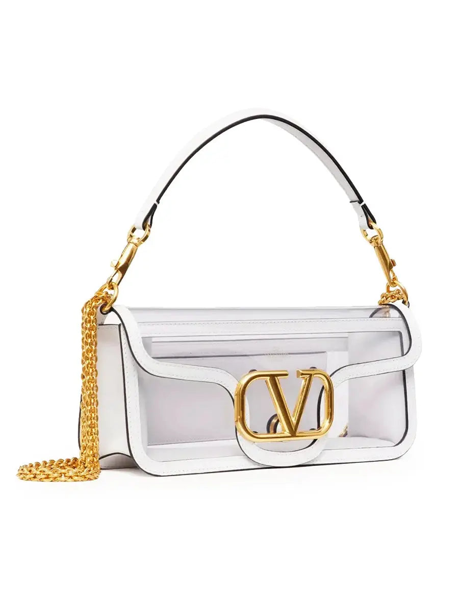 Loco Shoulder Bag in Polymeric Material Transparent