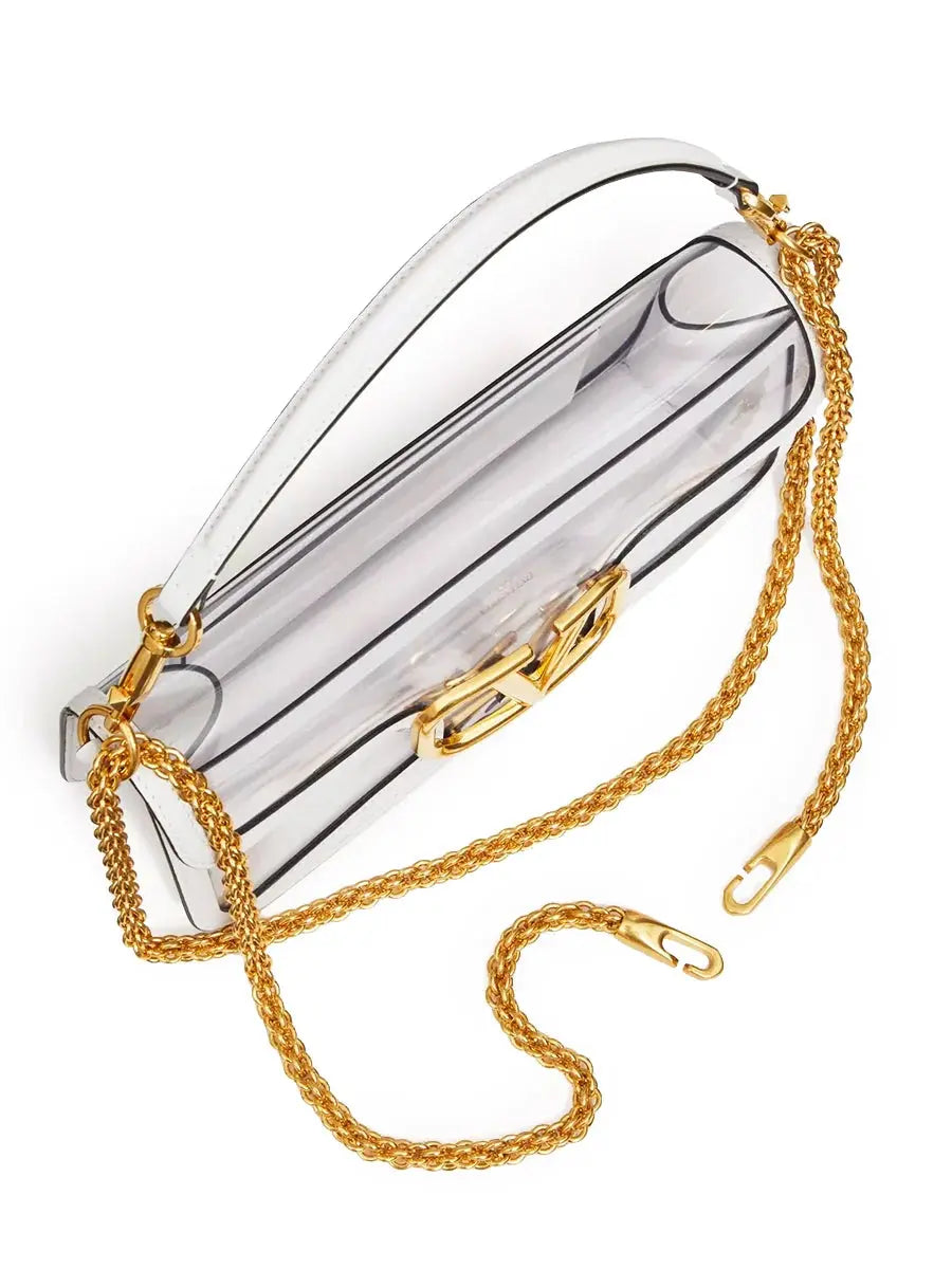 Loco Shoulder Bag in Polymeric Material Transparent
