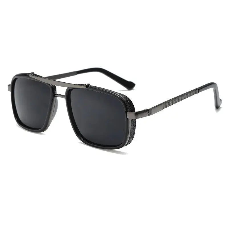 Luxury Rectangle Men'S Sunglasses Retro Metal Steam Punk Sun Glasses Male Classic Outdoor Driving Shades Summer Glasses