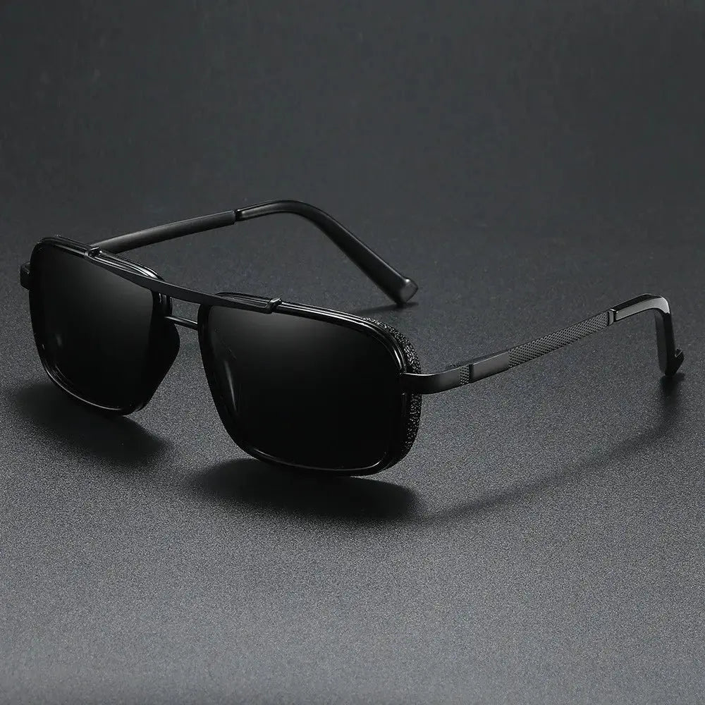 Luxury Rectangle Men'S Sunglasses Retro Metal Steam Punk Sun Glasses Male Classic Outdoor Driving Shades Summer Glasses
