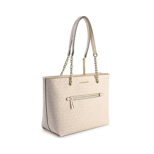 Michael Kors Medium Front Zip Chain Tote Bag 35R3GTTT2V BUFF Michael Kors