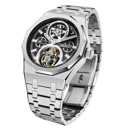Men Flying Tourbillon Movement Mechanical Automatic Luxury Watches Wristwatches Skeleton Watch Brand for Man Sapphire