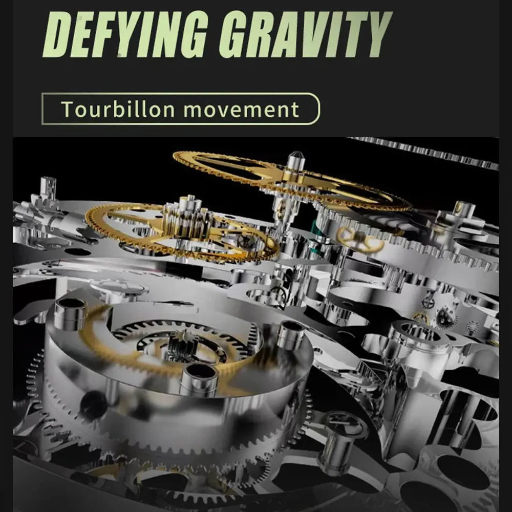 Men Flying Tourbillon Movement Mechanical Automatic Luxury Watches Wristwatches Skeleton Watch Brand for Man Sapphire