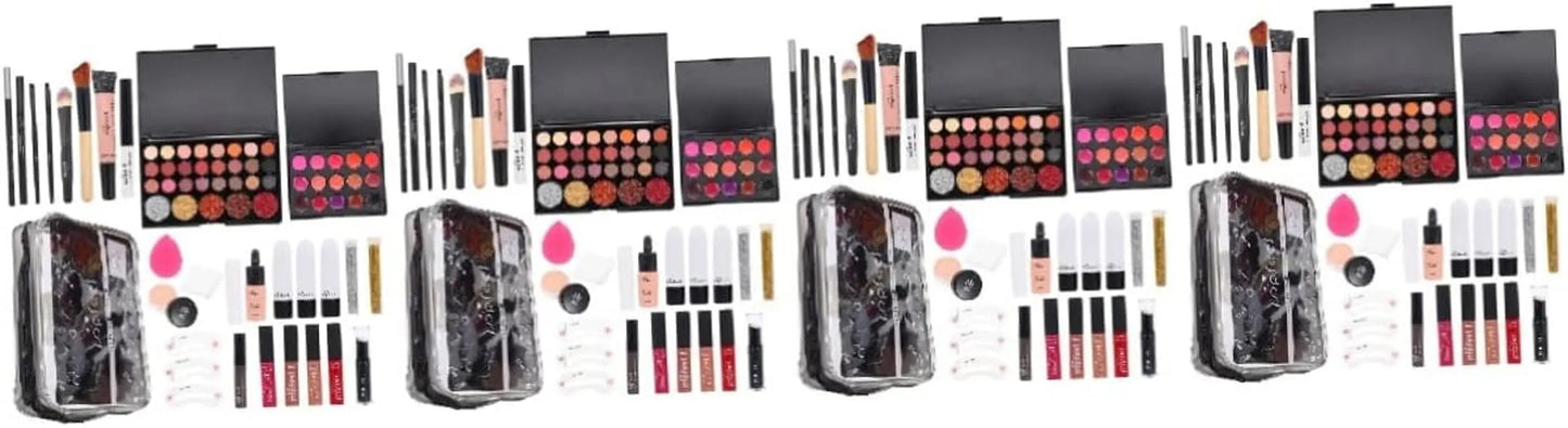 3 Sets Women'S Makeup Set Gift for Women Cosmetics Sulies Makeup Brushes Lip Gloss for Women Mascara Sets Eyeshadow Set Makeup Kit Women Cosmetics Sulies Cosmetic Kit for Women ( Color : as Shownx4Pcs