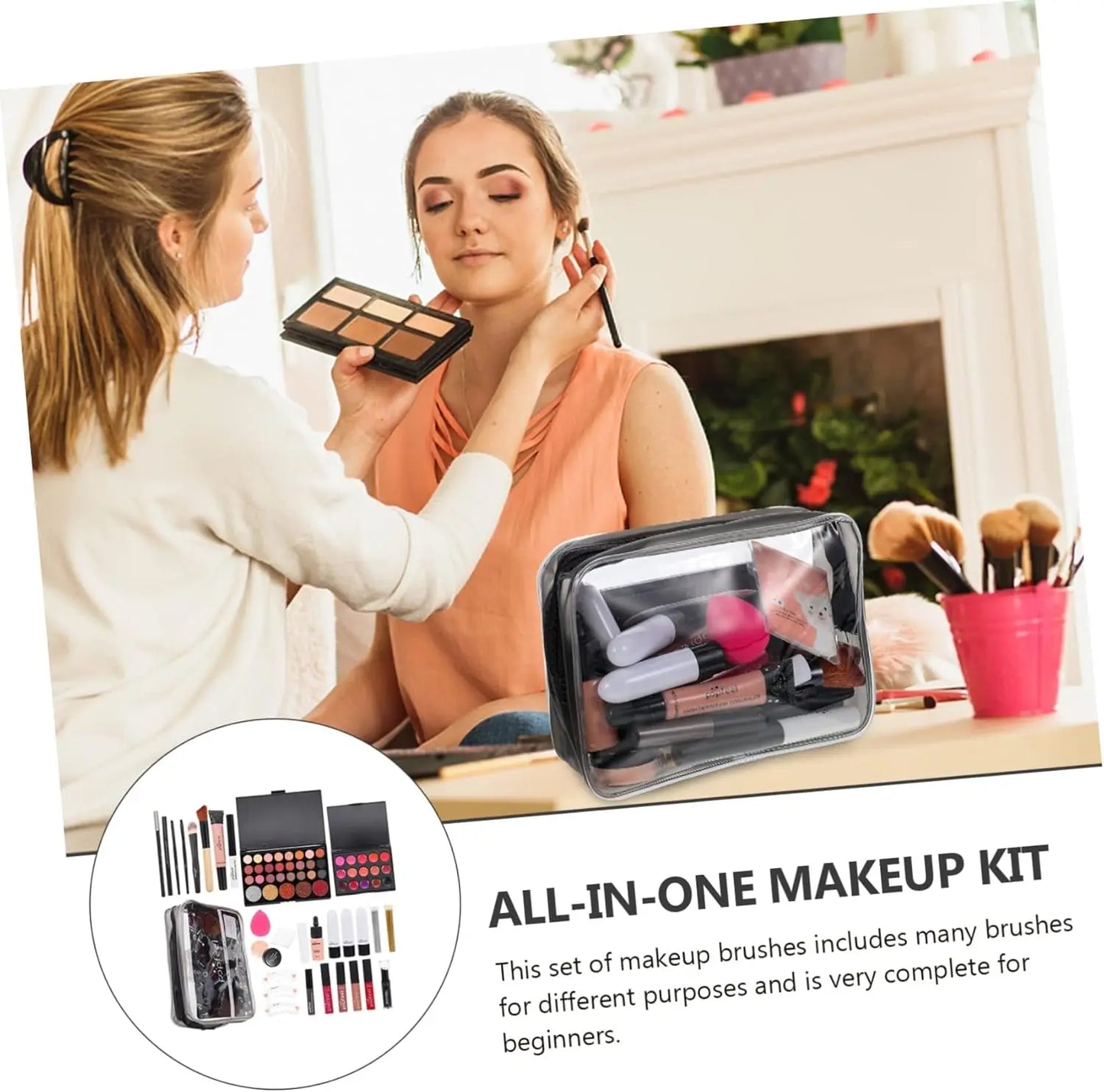 3 Sets Women'S Makeup Set Gift for Women Cosmetics Sulies Makeup Brushes Lip Gloss for Women Mascara Sets Eyeshadow Set Makeup Kit Women Cosmetics Sulies Cosmetic Kit for Women ( Color : as Shownx4Pcs