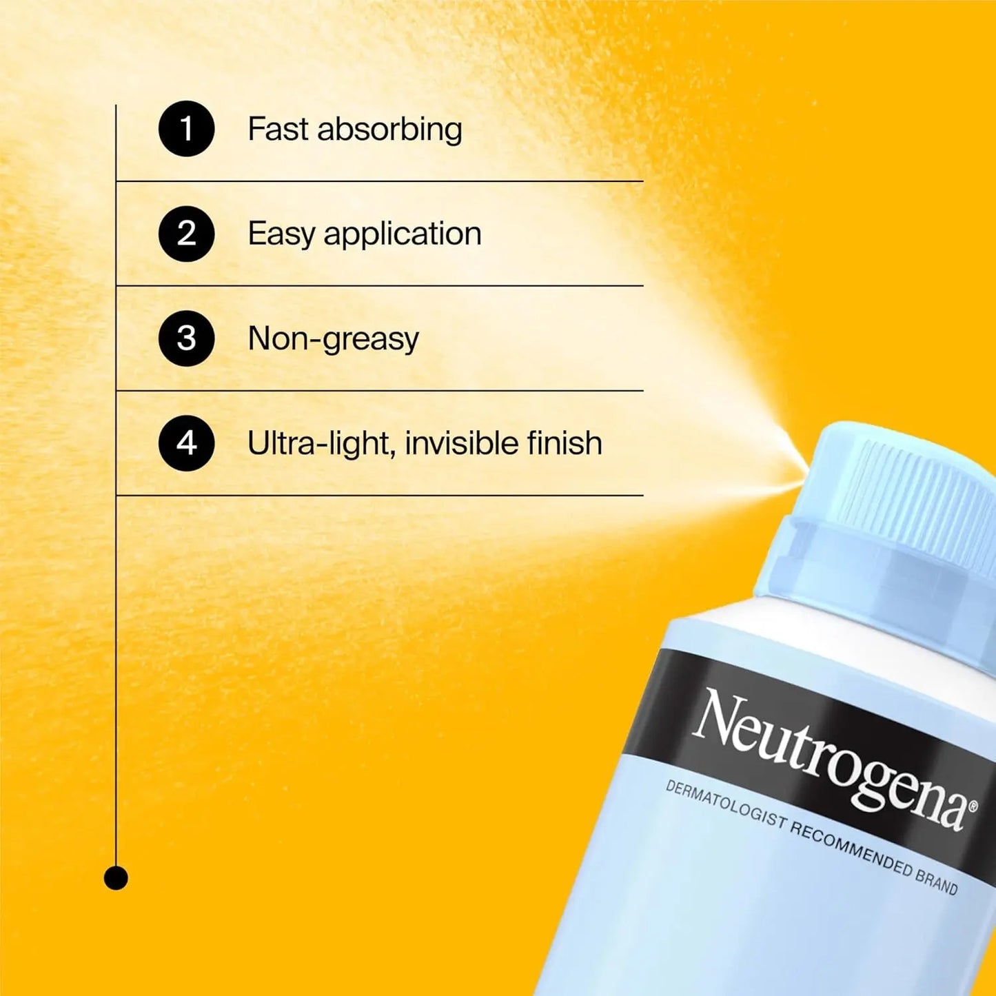 Ultra Sheer Body Mist Sunscreen Spray Broad Spectrum SPF 70, Lightweight, Non-Greasy & Water Resistant, Oil-Free & Non-Comedogenic UVA/UVB Sunscreen Mist, 5 Oz (Pack of 3)