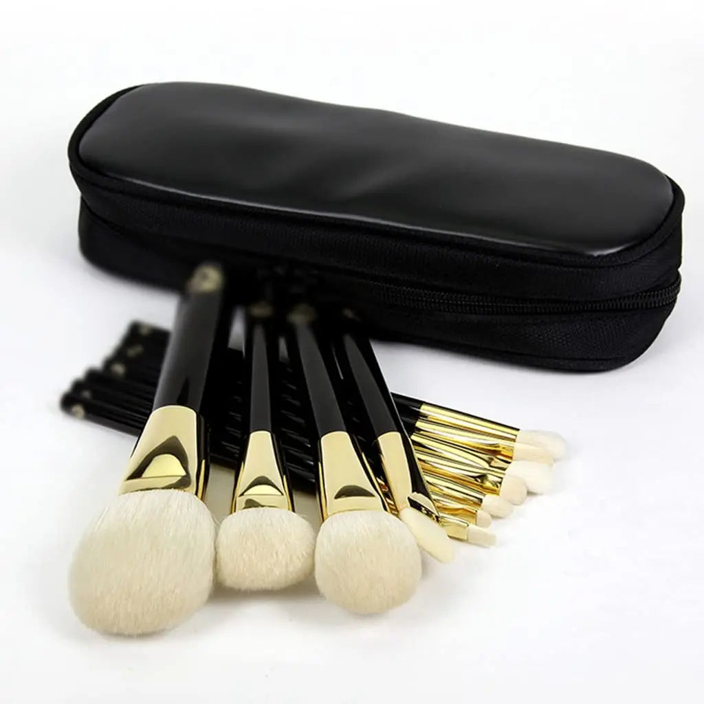 11Pcs Professional Makeup Brush Set Make up Brushes Synthetic Hair Aluminum Ferrule Wood Handle