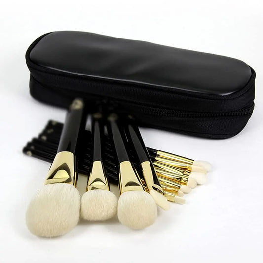 11Pcs Professional Makeup Brush Set Make up Brushes Synthetic Hair Aluminum Ferrule Wood Handle