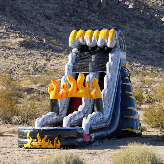 19 FT Flame Commercial Grade Water Slide with Pool (With Blower)