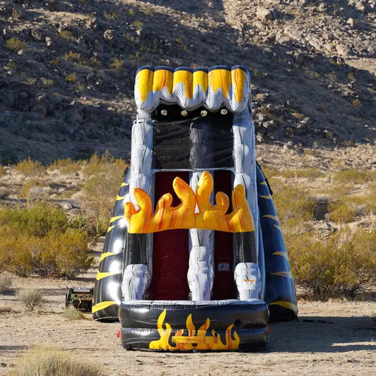 19 FT Flame Commercial Grade Water Slide with Pool (With Blower)