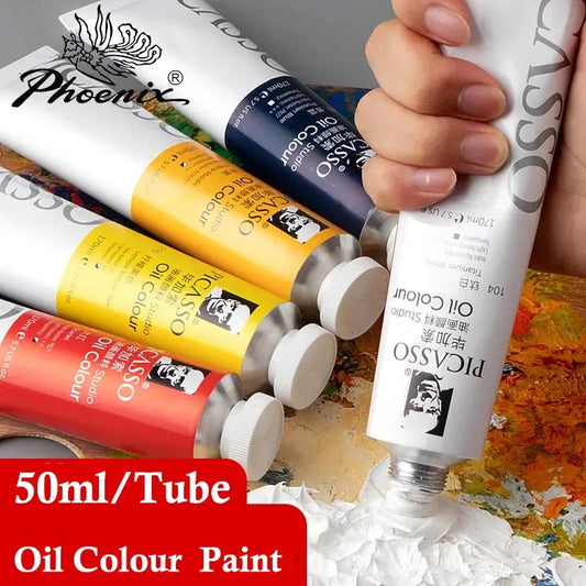 50Ml Oil Paint High Saturation Faster Drying Time with Creamy Texture and Consistency for Artists, Students, Beginners