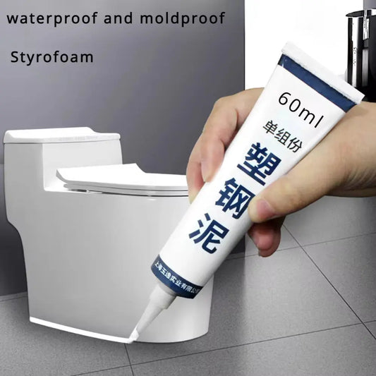 60Ml Plastic Steel Mud Waterproof Glue Kitchen and Bathroom Anti-Mildew Glue Epoxy Resin Leak Plugging and Caulking Sealant Home