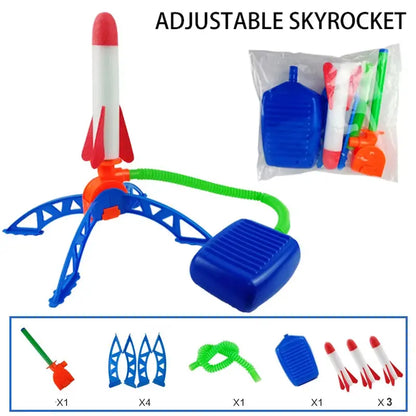 Air Rocket Foot Pump Launcher Outdoor Air Pressing Pedal Soaring Rocket Toy Kids Game Suit Jumping Sport Game Kids Toy Gift