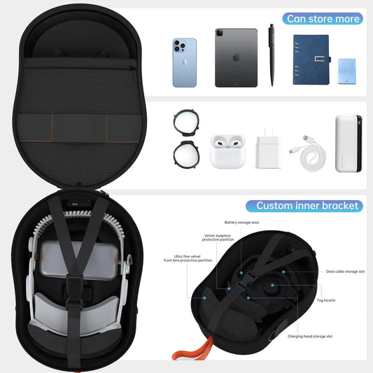Compatible with Apple Vision Pro Hard Carrying Case with Magnetic 40W Fast Ch...