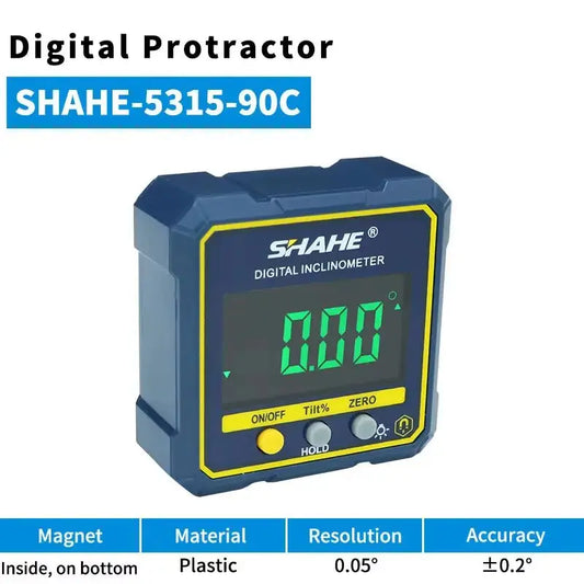 Digital Angle Gauge Magnetic Protractor Inclinometer Level Angle Finder Angle Cube Level Box with Magnes and Backlight