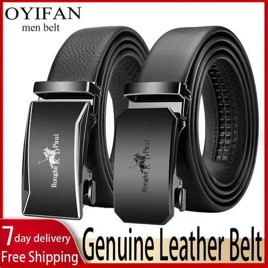 Men Belt Genuine Leather Belt for Men Automatic Belts Adjustable Waistband Business Belts 허리띠
