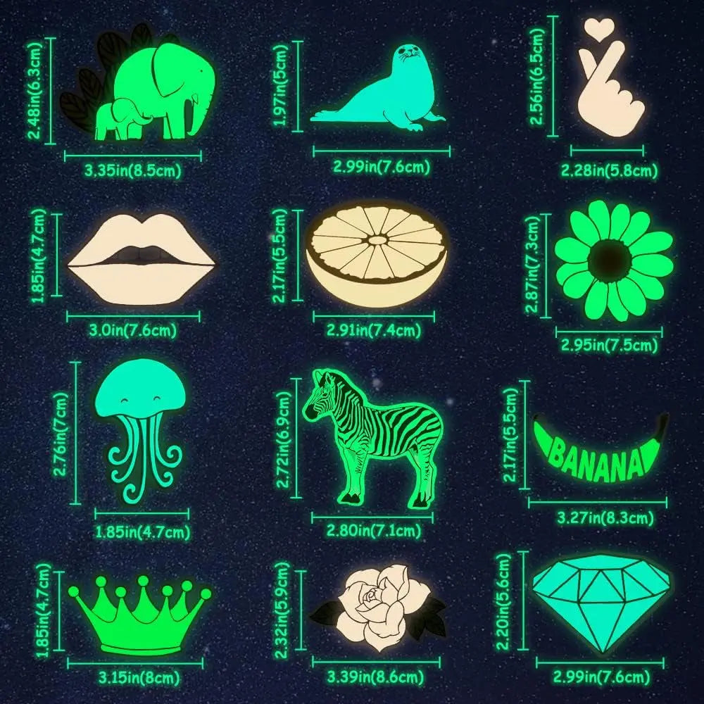 Glow in the Dark Stickers for Wall Stickers for Kids Glow in Dark Stickers for Decor Kids Bedroom Stocking Stuffers 30Pcs