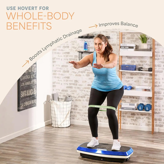 Hovert 3D Heavy Duty Vibration Plate Machine – Sturdy Dual Motor Platform with Lateral & 3D Motion – Full Body Workout for Strength, Balance, Recovery & Circulation