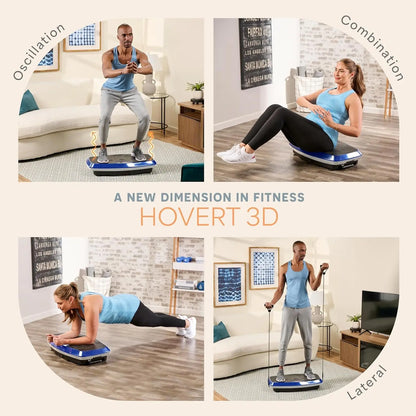 Hovert 3D Heavy Duty Vibration Plate Machine – Sturdy Dual Motor Platform with Lateral & 3D Motion – Full Body Workout for Strength, Balance, Recovery & Circulation