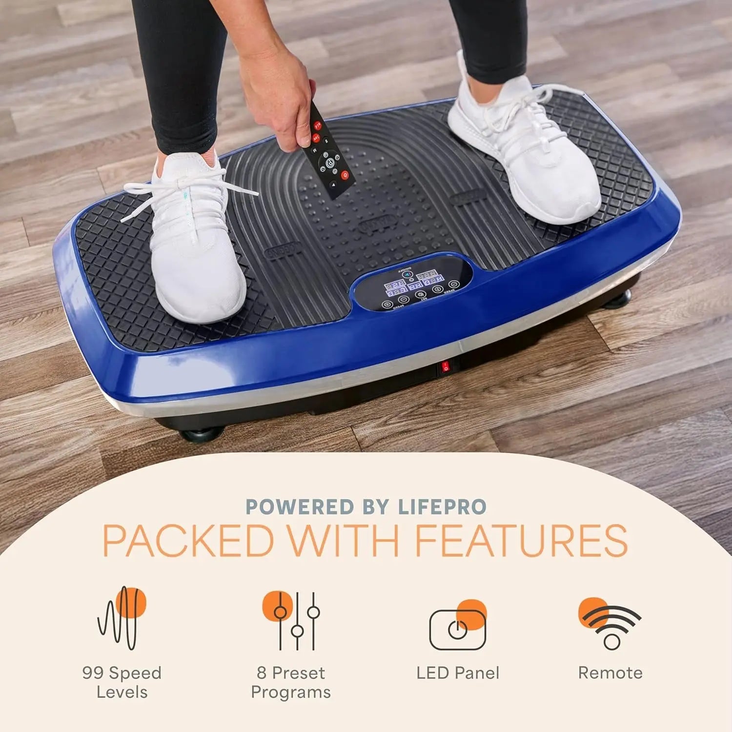 Hovert 3D Heavy Duty Vibration Plate Machine – Sturdy Dual Motor Platform with Lateral & 3D Motion – Full Body Workout for Strength, Balance, Recovery & Circulation