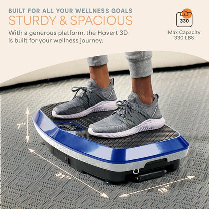 Hovert 3D Heavy Duty Vibration Plate Machine – Sturdy Dual Motor Platform with Lateral & 3D Motion – Full Body Workout for Strength, Balance, Recovery & Circulation