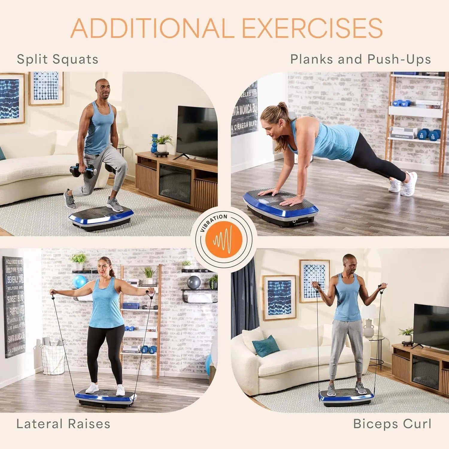Hovert 3D Heavy Duty Vibration Plate Machine – Sturdy Dual Motor Platform with Lateral & 3D Motion – Full Body Workout for Strength, Balance, Recovery & Circulation
