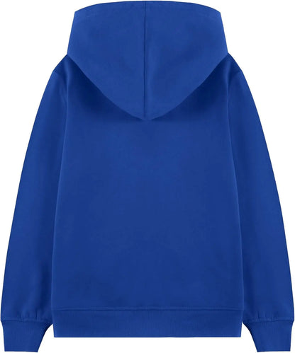 Kids Soft Brushed Fleece Zip-Up Hooded Sweatshirt Hoodie for Boys or Girls 4-12 Years