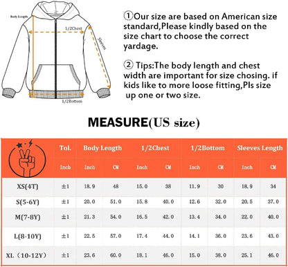 Kids Soft Brushed Fleece Zip-Up Hooded Sweatshirt Hoodie for Boys or Girls 4-12 Years