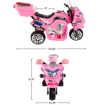 Kids Motorcycle Toy - 6V Battery Powered 3-Wheel Electric Motorcycle for Kids Ages 3 to 6 with Sounds, Reverse, and Headlights - Toddler Ride on Toys - Gift for by Lil’ Rider