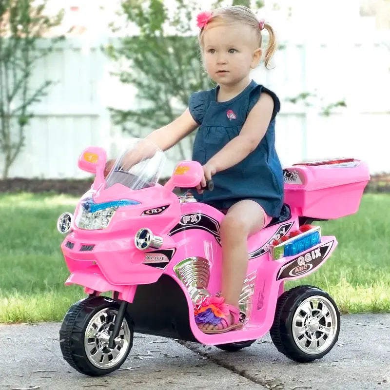 Kids Motorcycle Toy - 6V Battery Powered 3-Wheel Electric Motorcycle for Kids Ages 3 to 6 with Sounds, Reverse, and Headlights - Toddler Ride on Toys - Gift for by Lil’ Rider