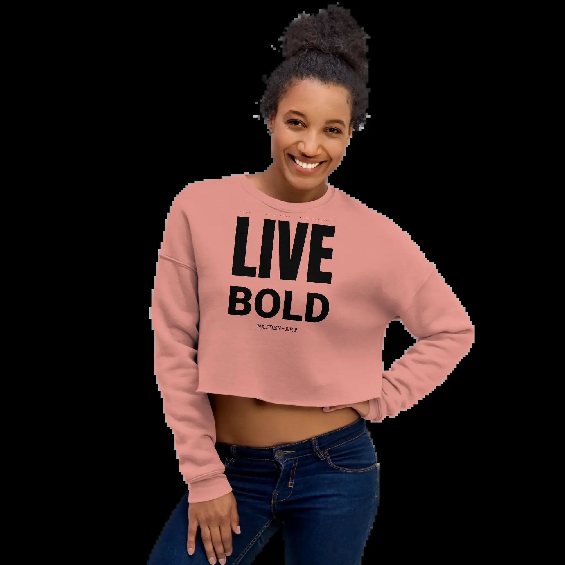 Live Bold Crop Sweatshirt