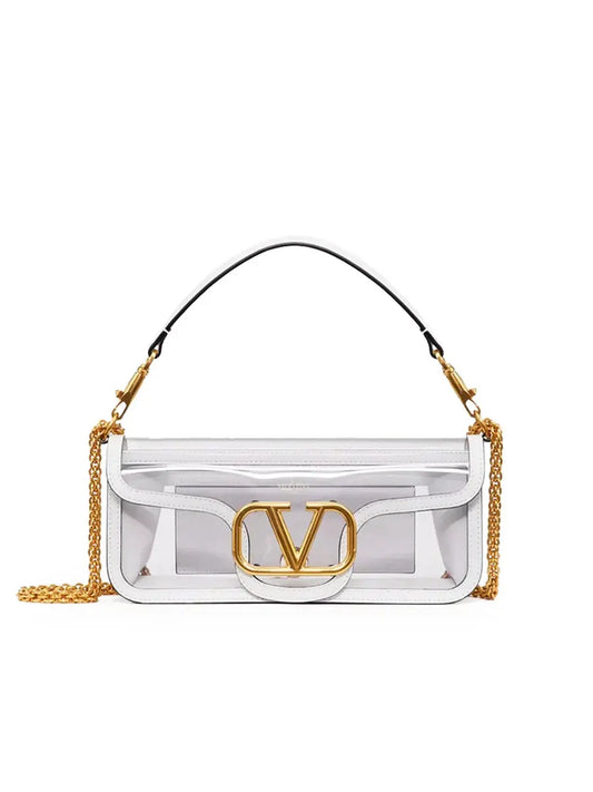 Loco Shoulder Bag in Polymeric Material Transparent