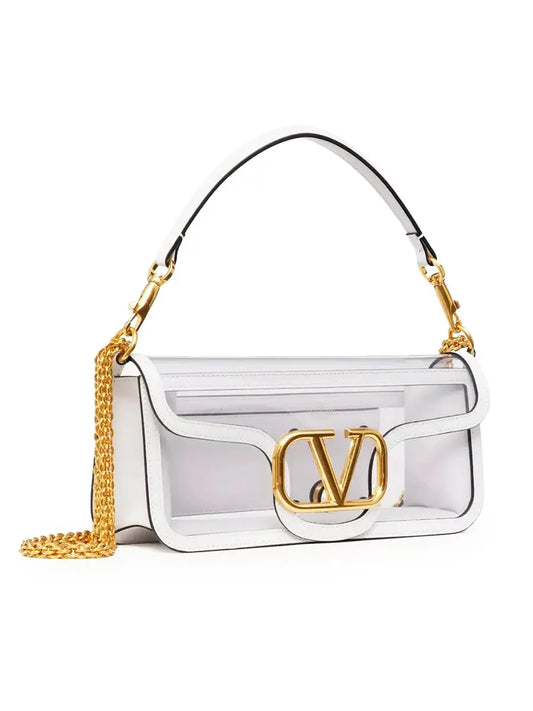 Loco Shoulder Bag in Polymeric Material Transparent