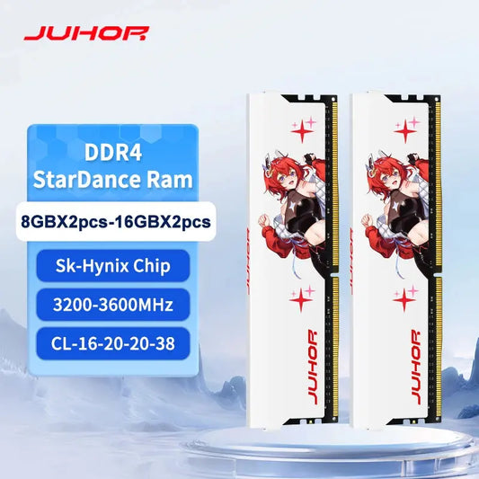 Memoria Ram Ddr4 8GB 16GB 3200Mhz 3600Mhz DIMM Desktop Gaming Memory RAMS with White Heat Sink